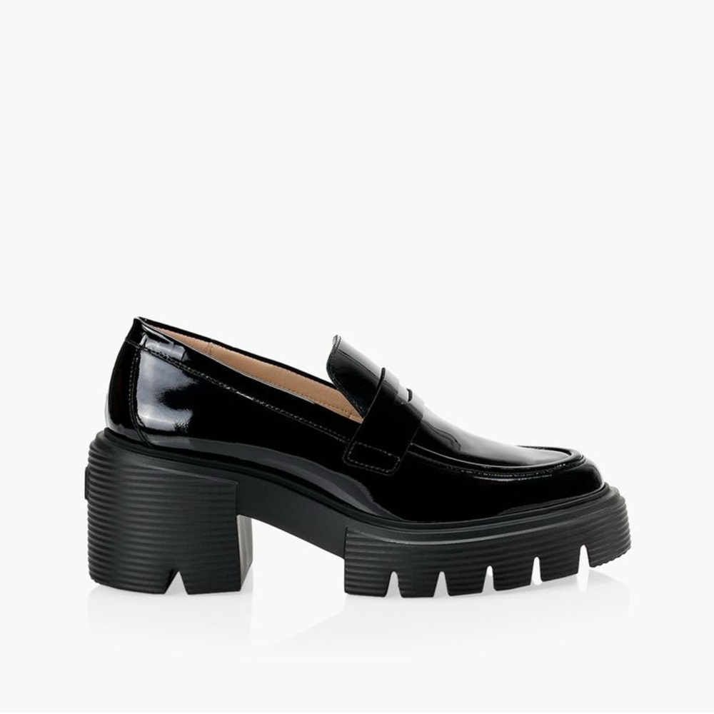 Stuart Weitzman patent leather loafers